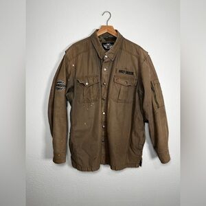 Harley-Davidson Men's Olive Military style Jacket size XL